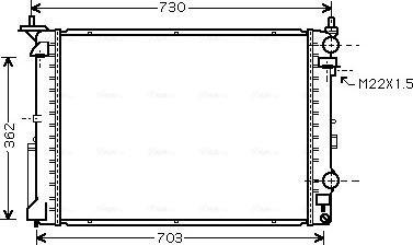 Ava Quality Cooling RT 2259 - Radiator, engine cooling autospares.lv