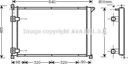 Ava Quality Cooling RT 2257 - Radiator, engine cooling autospares.lv