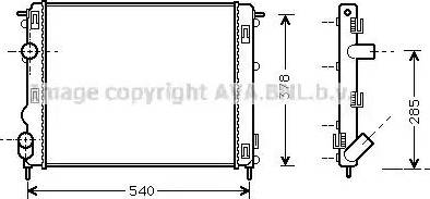 Ava Quality Cooling RT 2269 - Radiator, engine cooling autospares.lv