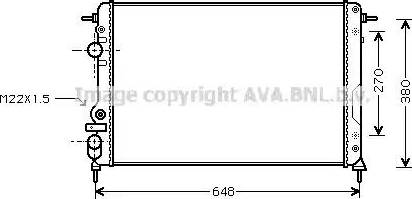 Ava Quality Cooling RT 2266 - Radiator, engine cooling autospares.lv