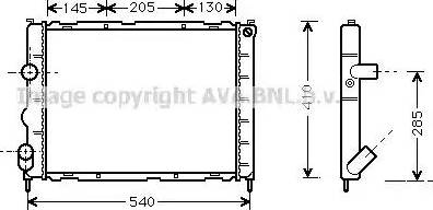 Ava Quality Cooling RT 2267 - Radiator, engine cooling autospares.lv