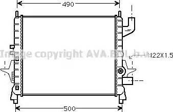 Ava Quality Cooling RT 2238 - Radiator, engine cooling autospares.lv