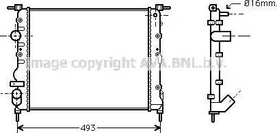 Ava Quality Cooling RT 2271 - Radiator, engine cooling autospares.lv