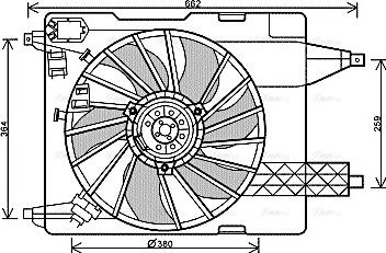 Ava Quality Cooling RT 7539 - Fan, radiator autospares.lv