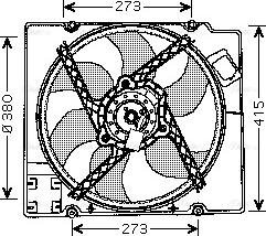 Ava Quality Cooling RT 7525 - Fan, radiator autospares.lv