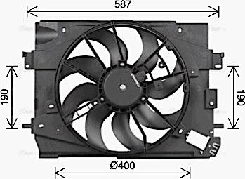 Ava Quality Cooling RT7662 - Fan, radiator autospares.lv