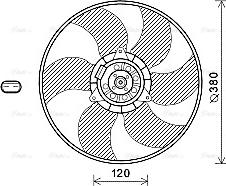 Ava Quality Cooling RT7604 - Fan, radiator autospares.lv