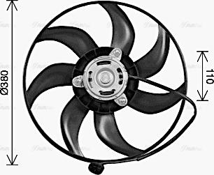 Ava Quality Cooling RT7675 - Fan, radiator autospares.lv