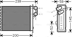 Ava Quality Cooling RTA6398 - Heat Exchanger, interior heating autospares.lv