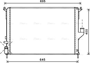 Ava Quality Cooling RTA2477 - Radiator, engine cooling autospares.lv