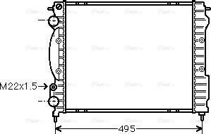 Ava Quality Cooling RTA2129 - Radiator, engine cooling autospares.lv