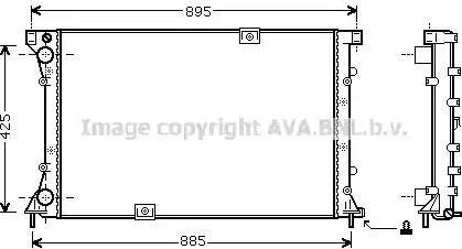 Ava Quality Cooling RTA2313 - Radiator, engine cooling autospares.lv