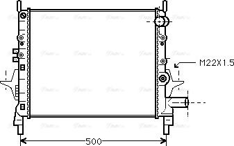 Ava Quality Cooling RTA2206 - Radiator, engine cooling autospares.lv