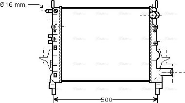 Ava Quality Cooling RTA2217 - Radiator, engine cooling autospares.lv