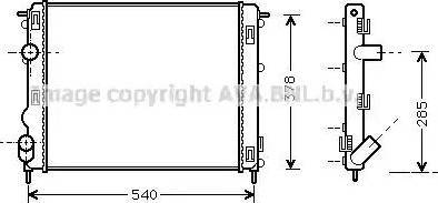 TEMPEST TP.15.63.809 - Radiator, engine cooling autospares.lv