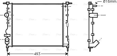 Ava Quality Cooling RTA2271 - Radiator, engine cooling autospares.lv