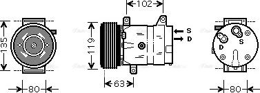 Ava Quality Cooling RTAK440 - Compressor, air conditioning autospares.lv