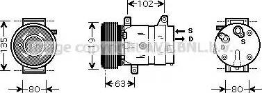 Ava Quality Cooling RT K440 - Compressor, air conditioning autospares.lv