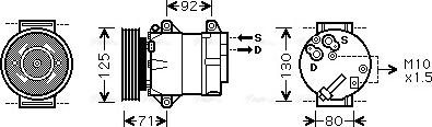 Ava Quality Cooling RTAK441 - Compressor, air conditioning autospares.lv