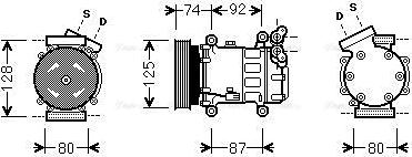 Ava Quality Cooling RTAK452 - Compressor, air conditioning autospares.lv