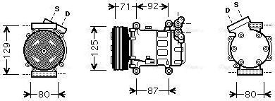 Ava Quality Cooling RTAK401 - Compressor, air conditioning autospares.lv