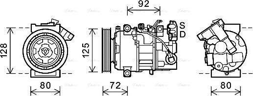 Ava Quality Cooling RTAK489 - Compressor, air conditioning autospares.lv