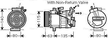 Ava Quality Cooling RTAK487 - Compressor, air conditioning autospares.lv