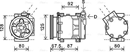 Ava Quality Cooling RTAK619 - Compressor, air conditioning autospares.lv