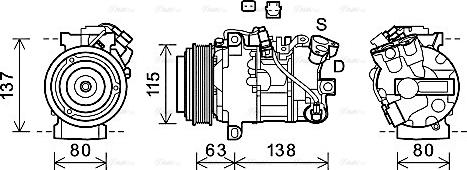 Ava Quality Cooling RTAK630 - Compressor, air conditioning autospares.lv