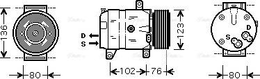 Ava Quality Cooling RTAK069 - Compressor, air conditioning autospares.lv