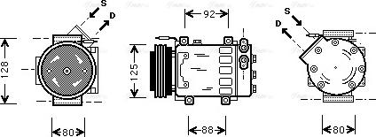Ava Quality Cooling RTAK039 - Compressor, air conditioning autospares.lv