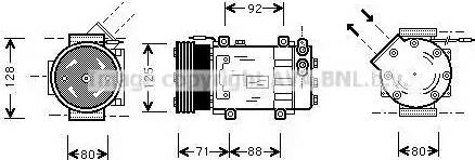 Ava Quality Cooling RTAK127 - Compressor, air conditioning autospares.lv