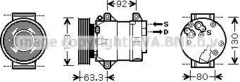 Ava Quality Cooling RTAK369 - Compressor, air conditioning autospares.lv