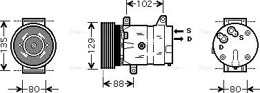 Ava Quality Cooling RTAK367 - Compressor, air conditioning autospares.lv