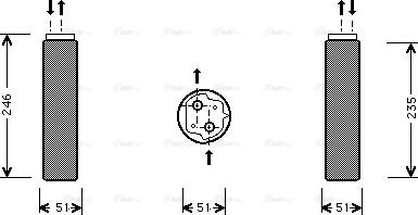 Ava Quality Cooling RT D094 - Dryer, air conditioning autospares.lv