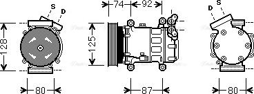 Ava Quality Cooling RT K452 - Compressor, air conditioning autospares.lv