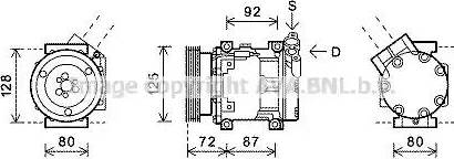 Ava Quality Cooling RT K468 - Compressor, air conditioning autospares.lv