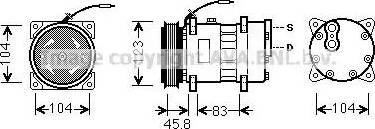 Ava Quality Cooling RT K435 - Compressor, air conditioning autospares.lv