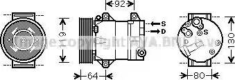Ava Quality Cooling RT K429 - Compressor, air conditioning autospares.lv