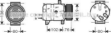 Ava Quality Cooling RT K069 - Compressor, air conditioning autospares.lv