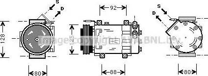 Ava Quality Cooling RT K039 - Compressor, air conditioning autospares.lv