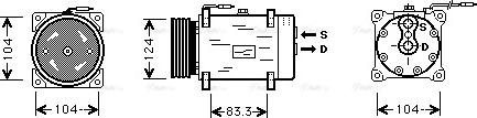 Ava Quality Cooling RT K038 - Compressor, air conditioning autospares.lv