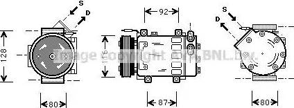 Ava Quality Cooling RT K079 - Compressor, air conditioning autospares.lv