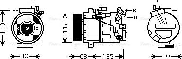 Ava Quality Cooling RT K392 - Compressor, air conditioning autospares.lv