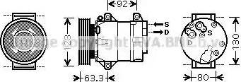Ava Quality Cooling RT K369 - Compressor, air conditioning autospares.lv