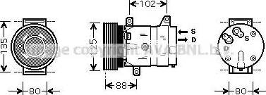 Ava Quality Cooling RT K367 - Compressor, air conditioning autospares.lv