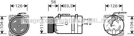 Ava Quality Cooling RT K310 - Compressor, air conditioning autospares.lv