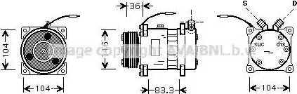 Ava Quality Cooling RT K318 - Compressor, air conditioning autospares.lv