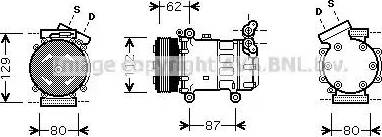 Ava Quality Cooling RT K331 - Compressor, air conditioning autospares.lv