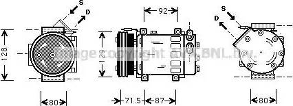 Ava Quality Cooling RT K281 - Compressor, air conditioning autospares.lv